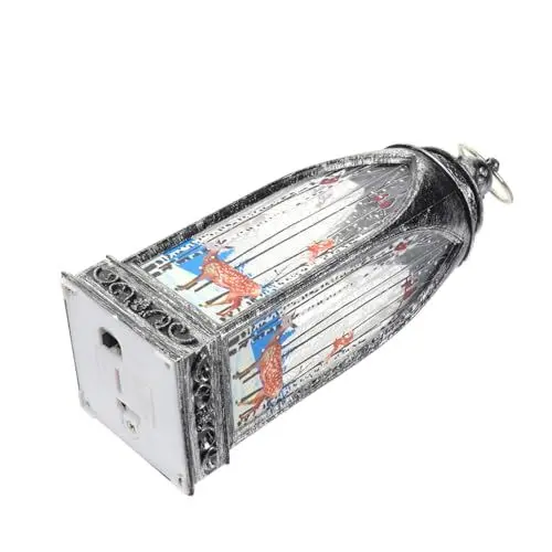 Produktbild: Garneck 2St Laternendekoration weihnachtsdeko bürodeko weihnachtstisch Dekoration Schneelaterne Santa Nachtlicht Weihnachtskamin Weihnachtsbeleuchtung LED-Laterne Weihnachts-Hängelichter