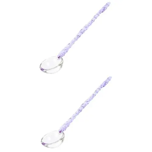 Produktbild: Garneck 2St Rührlöffel für Milch für den einzug küchenmaschiene weinachtsgeschenk Easy putz Milchshake-Löffel Rührlöffel für Cocktails Saucenlöffel Kleiner Teelöffel aus Glas