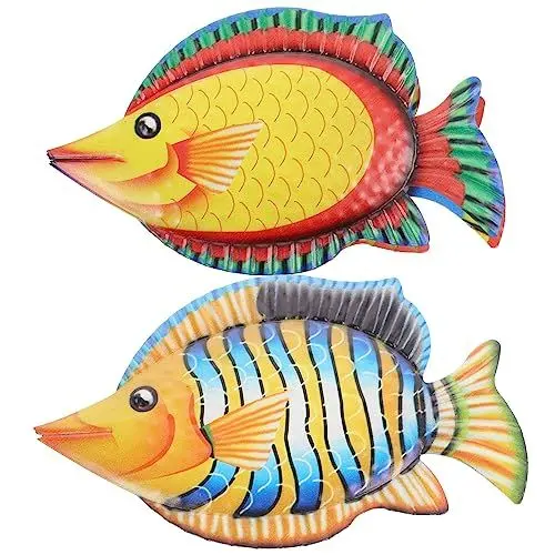 Produktbild: Garneck Realistische Familie Fisch Wandkunst Metall Fisch Hängende Dekorationen