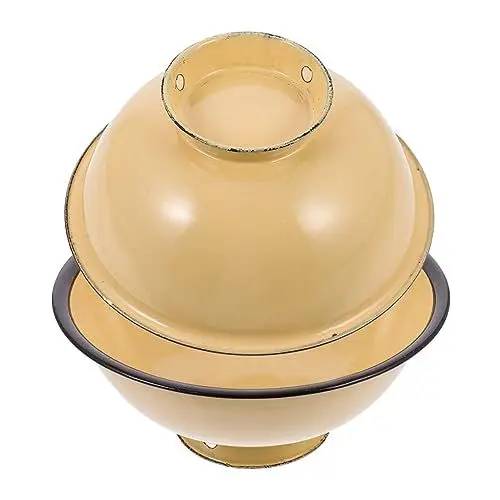 Produktbild: Garneck 2St emaille schüssel Suppenschüsseln aus Emaille Emailleschüssel Salatschüssel küchenschüssel Besteck Rührschüssel Futternapf Haushalt Container Instant-Nudelschüssel Geschirr