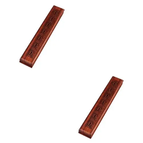 Produktbild: Garneck 2 Stück Elegante Räucherstäbchenbox Aus Holzdekor Räuchergefäßhalter Mit Palisandermuster Für Teestube Zuhause Yoga Büro