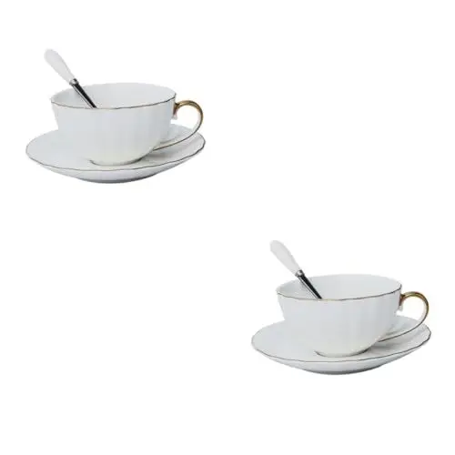 Produktbild: Garneck 2 Sätze Kaffeetassen-Set esspressokaffeetassen set caffe tassen set Teetasse Werkzeuge zur Dachrinnenreinigung Kaffeebecher Espressotasse Trinkbecher-Kit Kaffeetasse aus Keramik