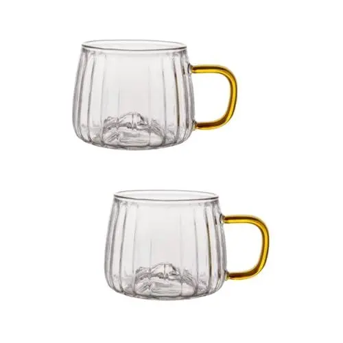 Produktbild: Garneck 2 Stk Glas zum einzug Wassergläser coffee pot wasser trinkgläser tea cups Saftbecher Aufbewahrungsbecher schnapsgläser Kaffeebecher Trinkbecher Getränkebecher für zu Hause
