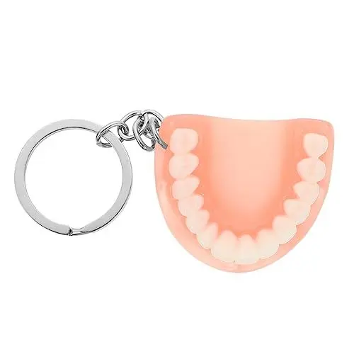 Produktbild: Garneck 2 STK Prothese Schlüsselanhänger Halloween-schlüsselring ärztlicher Schlüsselanhänger Zahnarztgeschenk Zahnarzt Schlüsselanhänger Ohrringe Zahnform 3D Halskette