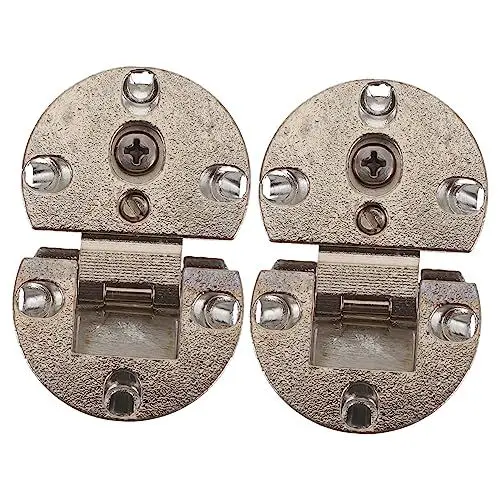 Produktbild: Garneck 2 Stk Scharnier Federsatz Mini-schmuckkästchen Frühlings-kit Nähmaschinen-kit Zinklegierung Muschelschale Gürtel Holzkasten