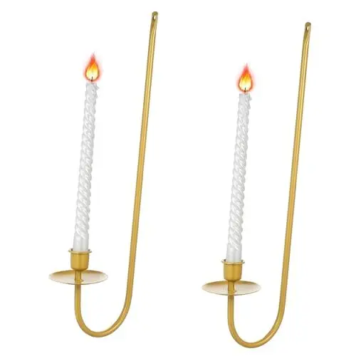 Produktbild: Garneck Stabiler Kerzenhalter Aus Metall Wandhalterung Dekorative Wandlampen Elegantes Wohndekor