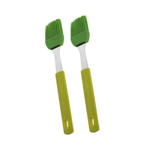 Produktbild: Garneck Mehrzweckpinsel-set 2-teilig Silikon Öl Sauce Creme Pinsel Hitzebeständig Zum Backen Und Grün