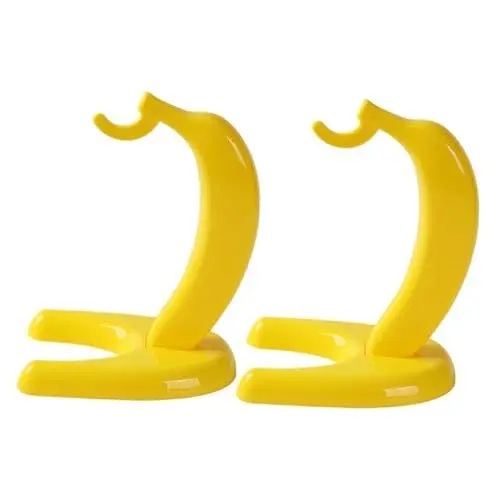 Produktbild: Garneck 2st Bananenhaken Obstregal Haken Für Bananenbügel Bananenhalterständer Weinregal Zum Aufhängen Bananenträger Bananenhalter Unter Dem Schrank Bananenbehälter Obstaufhänger Yellow Pp