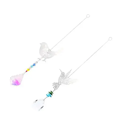 Produktbild: Garneck 2pcs Hummingbird Kristall Glas Kronleuchter Decke Hängen Kristall