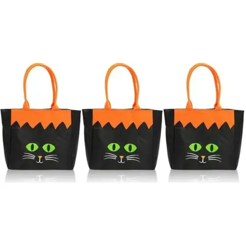 Produktbild: Garneck 3St Halloween-Handtasche halloween tasche halloween bag damen umhängetaschen Halloween-Einkaufstasche Schultertasche Handtaschen Halloween-Aufbewahrungstasche Geschenkkorb Black