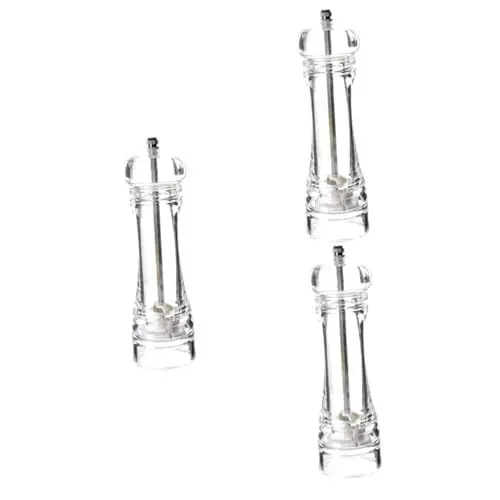 Produktbild: Garneck 3St Küche Mahl flasche Werkzeug zum Mahlen von Pfeffer Flasche zum Mahlen von Pfeffer Zimtstreuer für den einzug küchenmaschiene Salz-Pfeffermühle Pfefferstreuer Acryl
