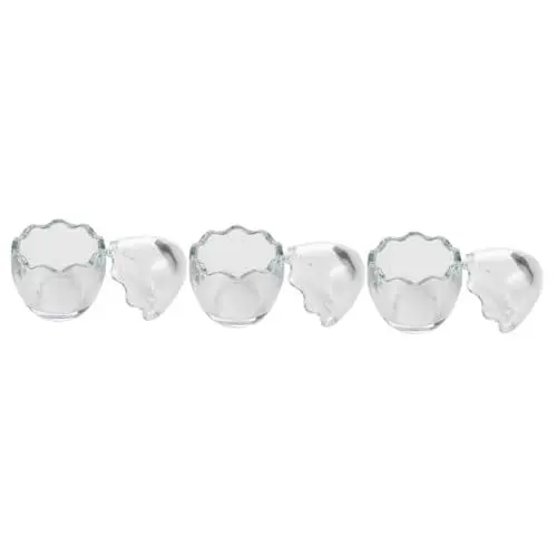 Produktbild: Garneck 3St Puddingbecher aus Glas eisbehälter eisblau Puddingglas yoghurt becher Glasbehälter für Desserts kleine Moussebecher Backbecher Eierschale Container Dessertbecher Joghurtflasche