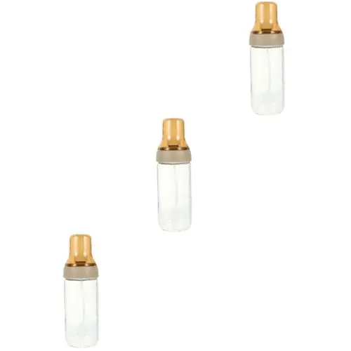 Produktbild: Garneck 3St Sprühflasche Ölspender Olivenöl Spray Öl Mister Essig-Gewürzflasche Olivenöl Spender ölsprayer durchsichtige Flasche Ölflasche aus Glas Röstölsprüher Dichtring: Silikon Brown
