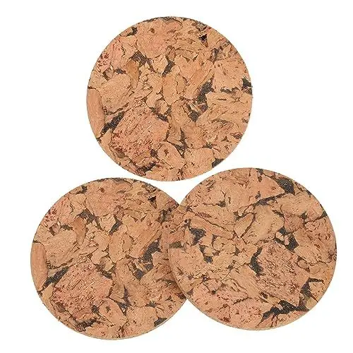 Produktbild: Garneck Dekoratives 3-teiliges Hitzebeständiges Küchenuntersetzer-Set Aus Holz Und Kork