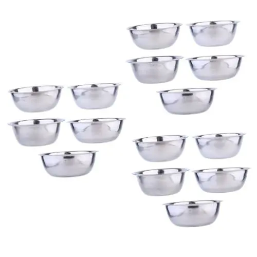 Produktbild: Garneck 3 Sätze 5 Stk Schneebesen aus Edelstahl edelstahlrührschüsseln edelstahlschüsseln Rührschüssel aus Stahl große Salatschüssel Küchenwaren schüssel aus edelstahl Rostfreier Stahl