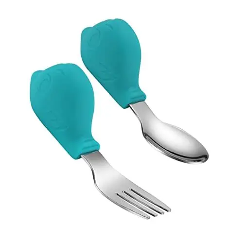 Produktbild: Garneck 3 Sets 2 Gabeln Löffel Kinderzubehör Lerngeschirr Löffel Und Gabeln Kinder Esswerkzeug Füttern Essübungen Löffel Geschirr Für Kinder Babys Essutensilien