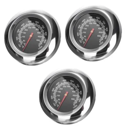 Produktbild: Garneck 3 Stk Bimetall-thermometer Fleischtemperaturanzeige Süßigkeiten-thermometer Küchenthermometer Digitale Temperaturanzeige Holzkohlegrill Grilltemperaturfühler Rostfreier Stahl Glas