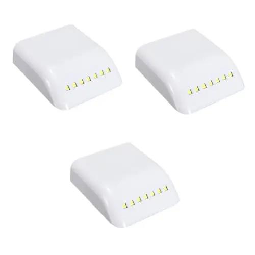 Produktbild: Garneck 3 Stück 7 Küchenschränke Schrankleuchten Lichtsensor Schranklicht Schrank LED-Licht kabellos Kabinett Licht Schrankbeleuchtung Weiß