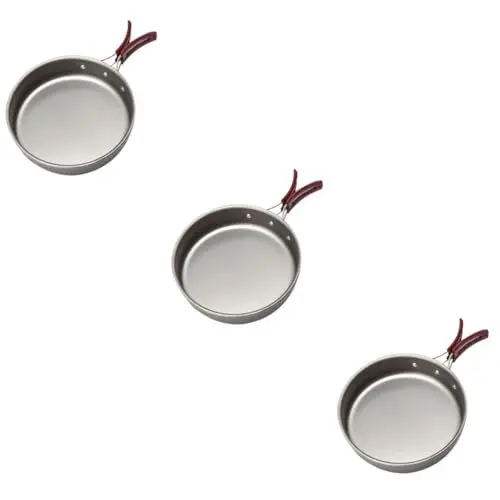 Produktbild: Garneck 3 Stück Camping Pfanne Antihaft Bratpfanne Grillzubehör Antihaft Bratpfanne Eierpfanne Camping Pfanne Camping Kochgeschirr Camping Bratpfanne Outdoor Grillplatte