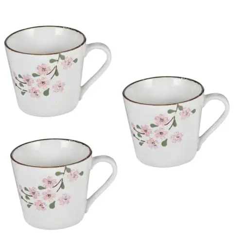 Produktbild: Garneck 3 Stück Keramikbecher Tragbare Tasse Wasserbecher Keramikbecher Keramikbecher Becherbecher Milchbecher Henkelbecher Keramikbecher Trinkbecher Kaffeetasse