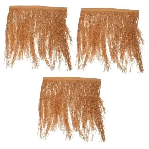 Produktbild: Garneck 3 Stück Künstliches Strohdach Künstliches Strohdach Künstliches Strohdach Künstliches Strohdach Simulierte Strohmatte Gartenhütte Grasdach Oder