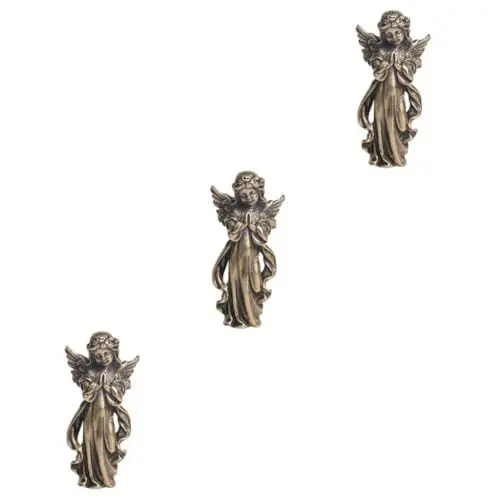 Produktbild: Garneck 3St Tischdekoration hochzeitsdeko Goblincore-Raumdekoration Engelsfigur aus Kupfer Statuen im Tortenaufleger Kupfer schmuck