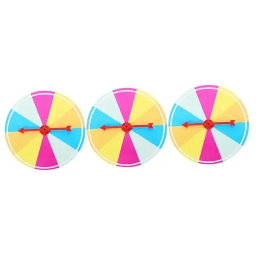 Produktbild: Garneck 3st Lotterie-plattenspieler Drehteller Zum Selbermachen Spielrad Preisrad Aus Kunststoff Tisch-preisrad Rad-spiel-requisite Drehrad Für Preise Partyspiel Rad Plastik