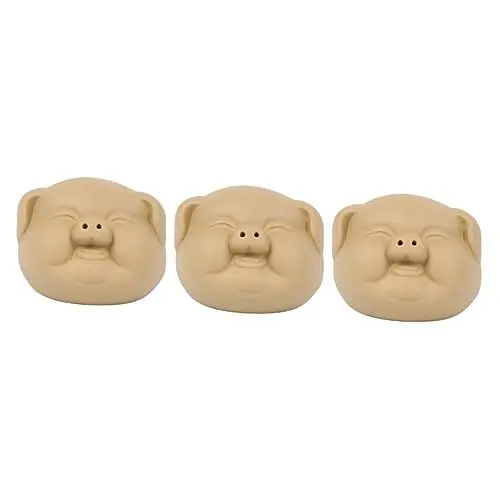 Produktbild: Garneck 3 Stücke Keramik Statue Feng Shui Decor Hand Geschnitzte Figurine Für Tee Zeremonie Wohnkultur