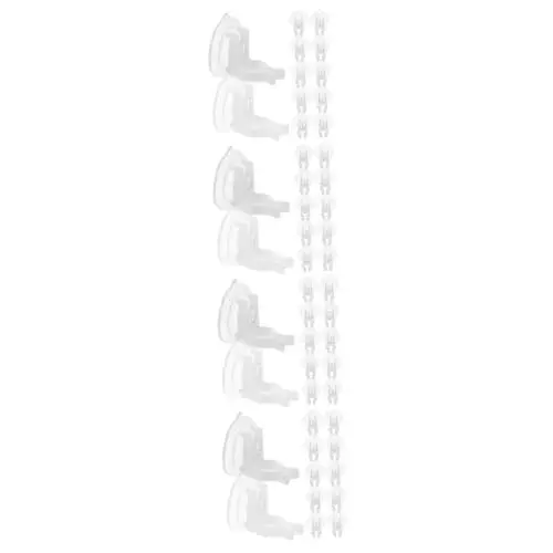 Produktbild: Garneck 48 Stück Elektronische Kerzen Saugnapf Kerzenhalter Für Fenster Kerzenlicht Saugnapf Feierkerzen Klemmen Kerzenlampen Saugnapf Kerzenhalter Clips Transparentes PVC