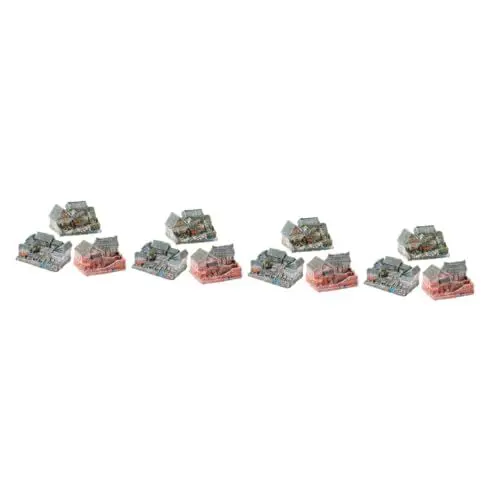 Produktbild: Garneck 4 Sätze Siheyuan Modell Miniaturen Dekorationen Bonsai Dekorieren Sie Das Kleines Heimdekoration Gartenhaus Figuren Mikro Ornament Mikro 3 Stück * 4