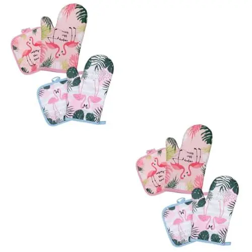 Produktbild: Garneck 4 Sets Ofenhandschuhe Handschuhe Für Männer Küchentopflappen Küchenhandschuhe Baumwollhandschuhe Grillhandschuhe Ofenhandschuhe Kochhandschuhe Grillhandschuhe Handwärmer