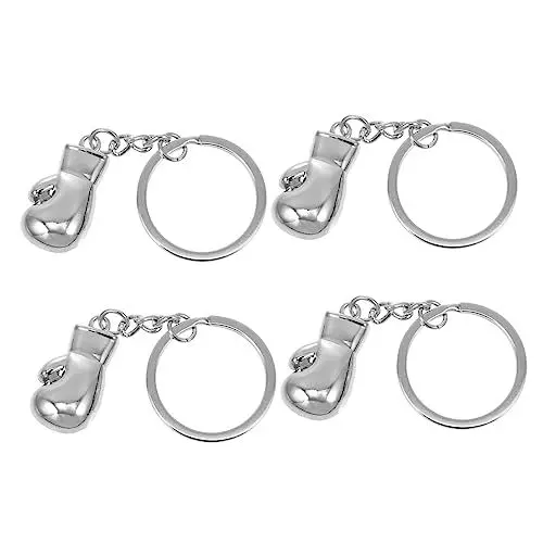 Produktbild: Garneck 4 Stück Boxen Autoanhänger Geldbeutel-kettenanhänger Team- Boxhandschuh-Stil Handtaschenanhänger Boxsack-anhänger Modeanhänger Klein Schlüsselanhänger Fitness Metall