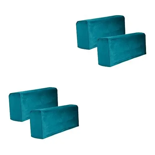 Produktbild: Garneck 4stücke Armlehnenbezüge Elastische Armlehnenschoner Einfarbig Peacock Schützen Sie Ihre Sofaarme rutschfest Und Für Zuhause Und