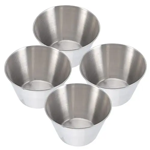 Produktbild: Garneck Camping-becher-set 4-teilig Edelstahl-pint-gläser Metall-trinkbecher 175 Ml Für Outdoor-aktivitäten