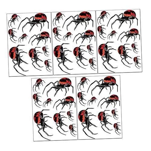 Produktbild: Garneck 5 Blätter Spinnenaufkleber Aufkleber Für Partydekorationen Wandtattoo Spinne Gruselige Wandtattoos Requisiten Für Partyaufkleber Halloween-aufkleber Fensteraufkleber Pvc Glas