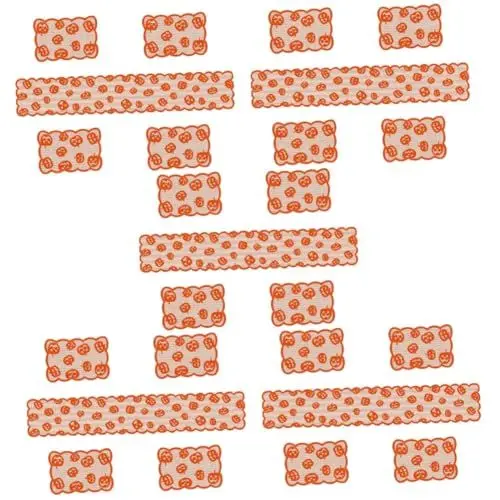 Produktbild: Garneck 5 Sätze Tischzubehör Halloween tischdecke Halloween Table Cloth Tischdecken Fallen Halloween-Kürbis-Tischsets Halloween-Tischdecken Party-Tischläufer Polyester Orange