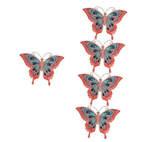 Produktbild: Garneck 5 Stück Schmetterlings Wanddekoration Schmetterlinge Wandskulptur Wandkunst Schlafzimmer Gerahmte Wandkunst Schmetterlingsdekoration Schmetterlingsdekoration 3D