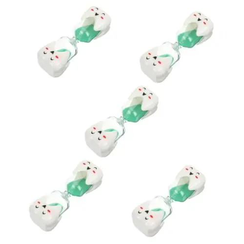 Produktbild: Garneck 5st Sanduhr Zahnbürsten-Timer Für Kinder Zähneputzen-Timer Kleine Zeitschaltuhr Für Kinder Zahnbürsten Für Kinder Zahnputz-Timer Für Kinder Kunststoff