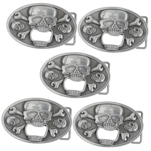 Produktbild: Garneck 5st -hosenknopf Skull Flaschenöffner Für Männer Ersatzgürtelschnalle Halloween Gürtelschnalle Halloween-gürtelschnalle Halloween-flaschenöffner Zinklegierung