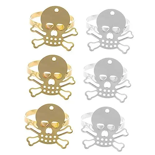 Produktbild: Garneck 6St Halloween-Serviettenringe Schmuck Ringe Kostümringe Schmuck-Kits Schmuckset Serviettenhalter Halloween Party zarte Serviettenringe Design Serviettenringe Legierung