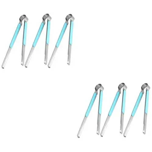Produktbild: Garneck 6 Stk Grillzange Kochzange Lebensmittelzange Snack-Zange Brotzange Küchenklammern küchenzange hochzeitslaken grillen grillring grills food Küchenwaren Grillzubehör Rostfreier Stahl