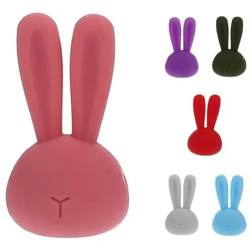 Produktbild: Garneck 6 Stück Hasen-Wein-Anhänger Hasenohren Weinglas-Anhänger -Glasmarker Wein-Anhänger Glas-Kennzeichnung Weinglas-Anhänger Für Stielgläser Verkostung Party Geschenk Dekoration