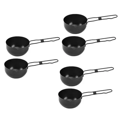 Produktbild: Garneck 6 Stück Outdoor Kleiner Eisentopf Milchwärmer Topf Home Herd Topf Kleiner Schmortopf Nudeltopf Schmortopf Camping Kochgeschirr Küchentopf Camping Kochgeschirr Camping