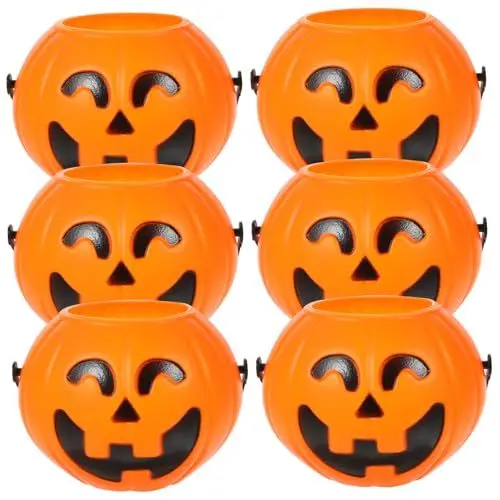 Produktbild: Garneck Kürbis Hallowen Decore Aussehen Candy Jar Halloween Künstliche Kürbis Lagerung Container