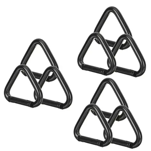 Produktbild: Garneck 9 Stk Dreiecks Kleine Karabinerhaken Schnallen Karabinerhaken Als Schlüsselanhänger Karabinerhaken Zum Wandern Aluminiumlegierung Schlüsselanhänger Tasche Reisen Feder