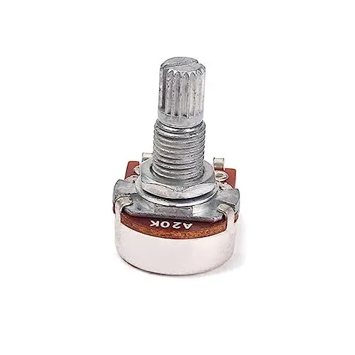 Produktbild: Garneck A20K Ohm Gitarren-Potentiometer Mit Geteiltem Schaft - 20k Audio Regler Für Präzise Klangkontrolle 18mm Einbaumaß Für Optimale Anpassung