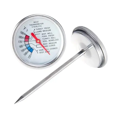 Produktbild: Garneck Kochthermometer Fleischthermometer Sofort Ablesbarer Zeiger Aus Edelstahl Für Küche Café Restaurant