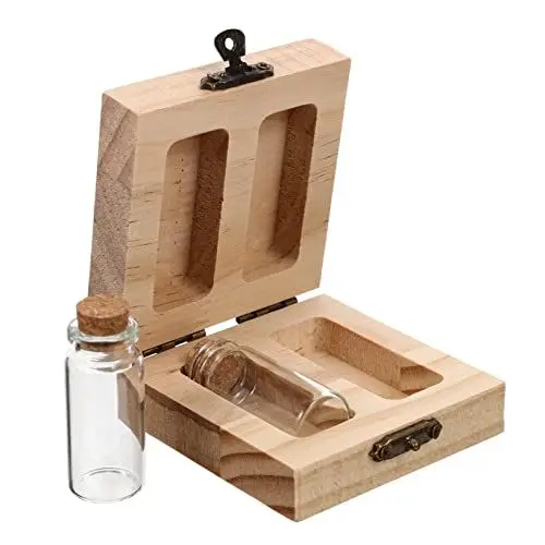 Produktbild: Garneck Box Lanugo Nabelschnurkonservierung Holzständer Babyhalter Kinderständer Babyhaarbehälter Zahnhalter Kinderzahnhalter Andenken-Sammelbox Souvenir Aufbewahrungsbox Baby