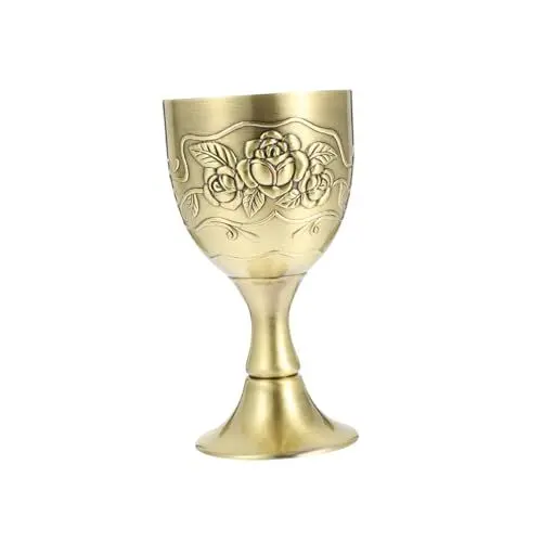 Produktbild: Garneck Bronzegeprägtes Weinglas Haushalts Spirituosenbecher Bar Trinkbecher Haushaltsweinbecher Zarter Spirituosenbecher Trinkweinbecher Wunderschöner Kelch Dekorativer