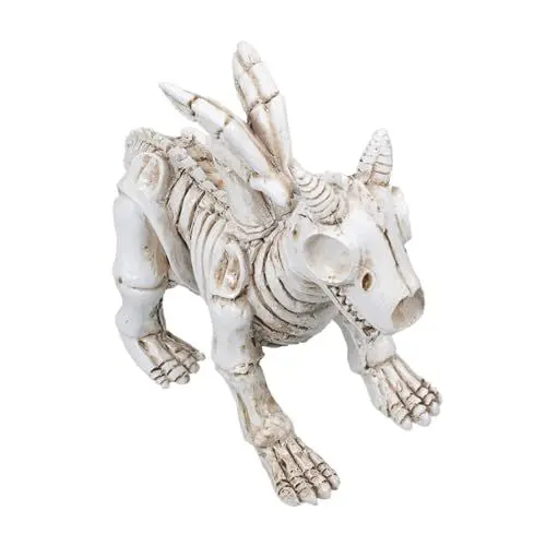Produktbild: Garneck Elegante Halloween-Dekoration in Form Eines Hundeskeletts für Den Außenbereich Gruselige Halloween-tierrequisite Wetterbeständiges Kunstharz Familienfreundlich